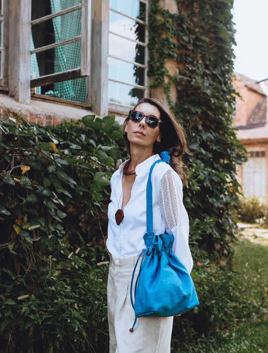 Como usar a bolsa saco jeans