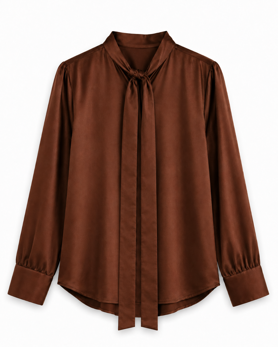 Camisa lenço marrom café