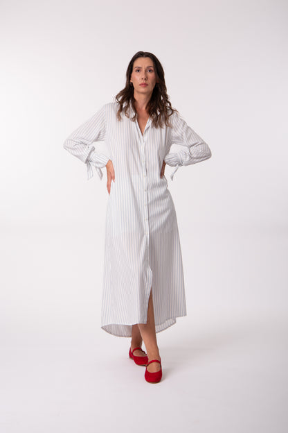 Chemise listrada algodão