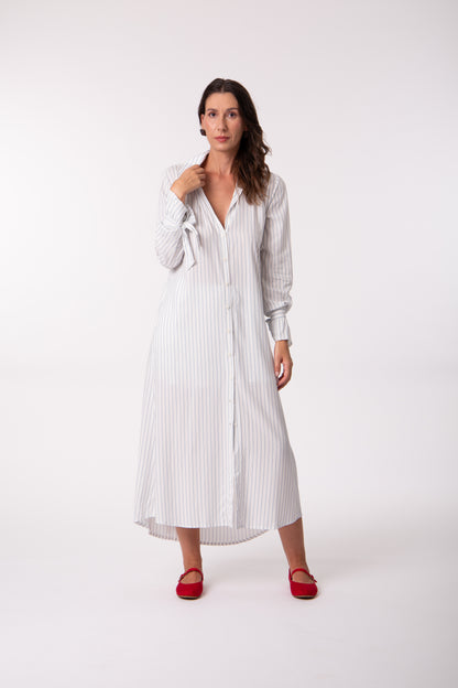 Chemise listrada algodão