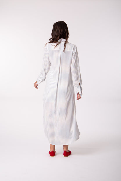 Chemise listrada algodão