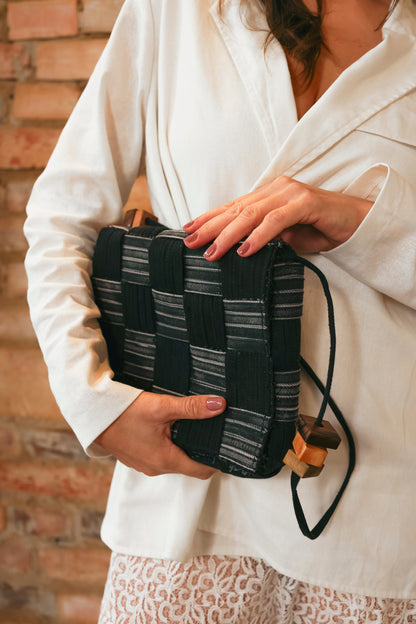 Bolsa Jeans Delicadeza Black Quadrada