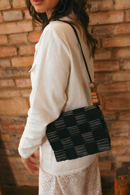 Bolsa Jeans Delicadeza Black Quadrada