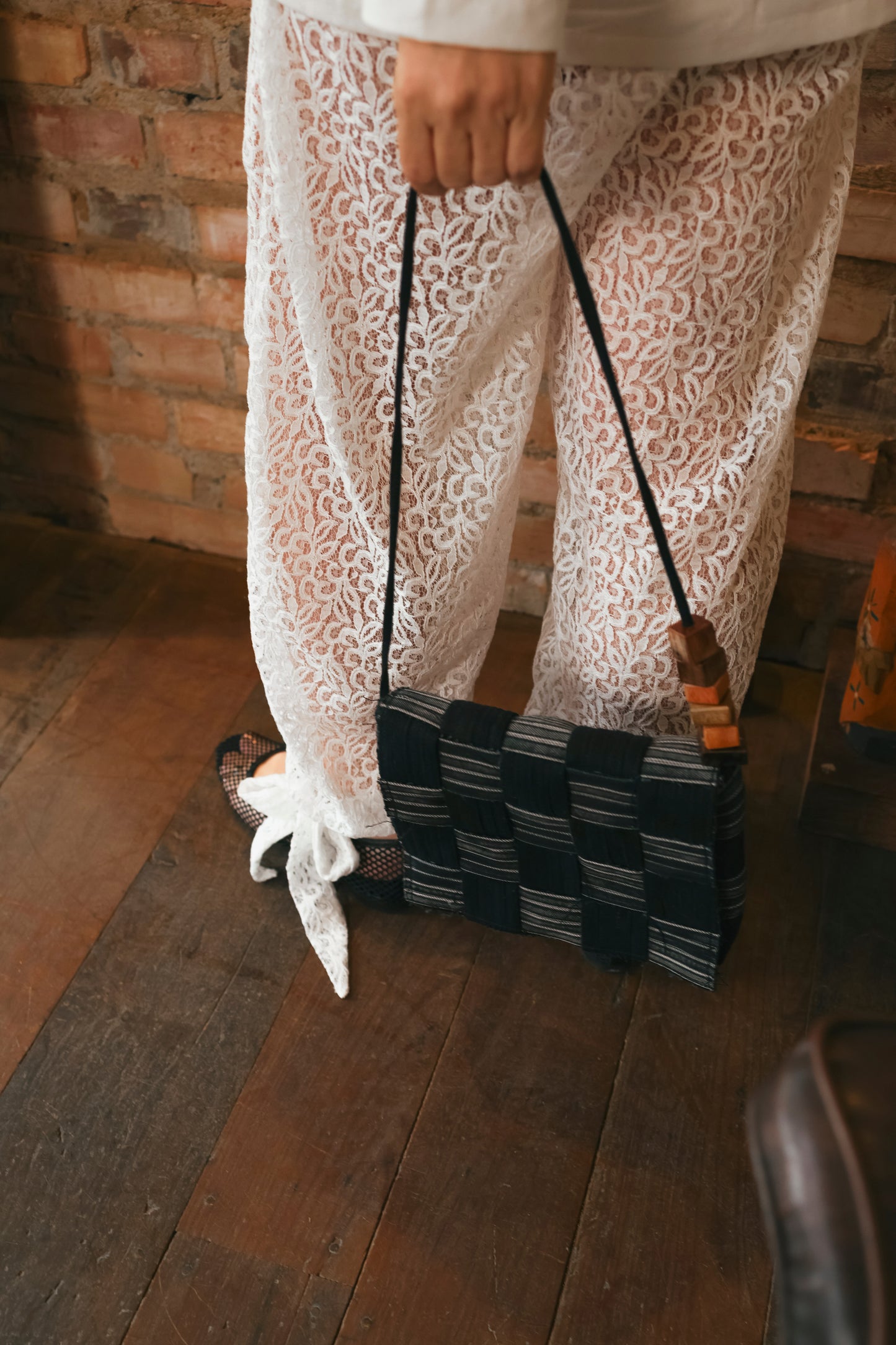 Bolsa Jeans Delicadeza Black Quadrada