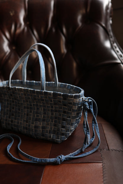 Bolsa jeans Ísis com zíper
