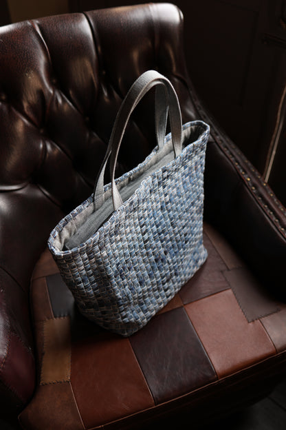 Bolsa jeans Tote Rachel com zíper