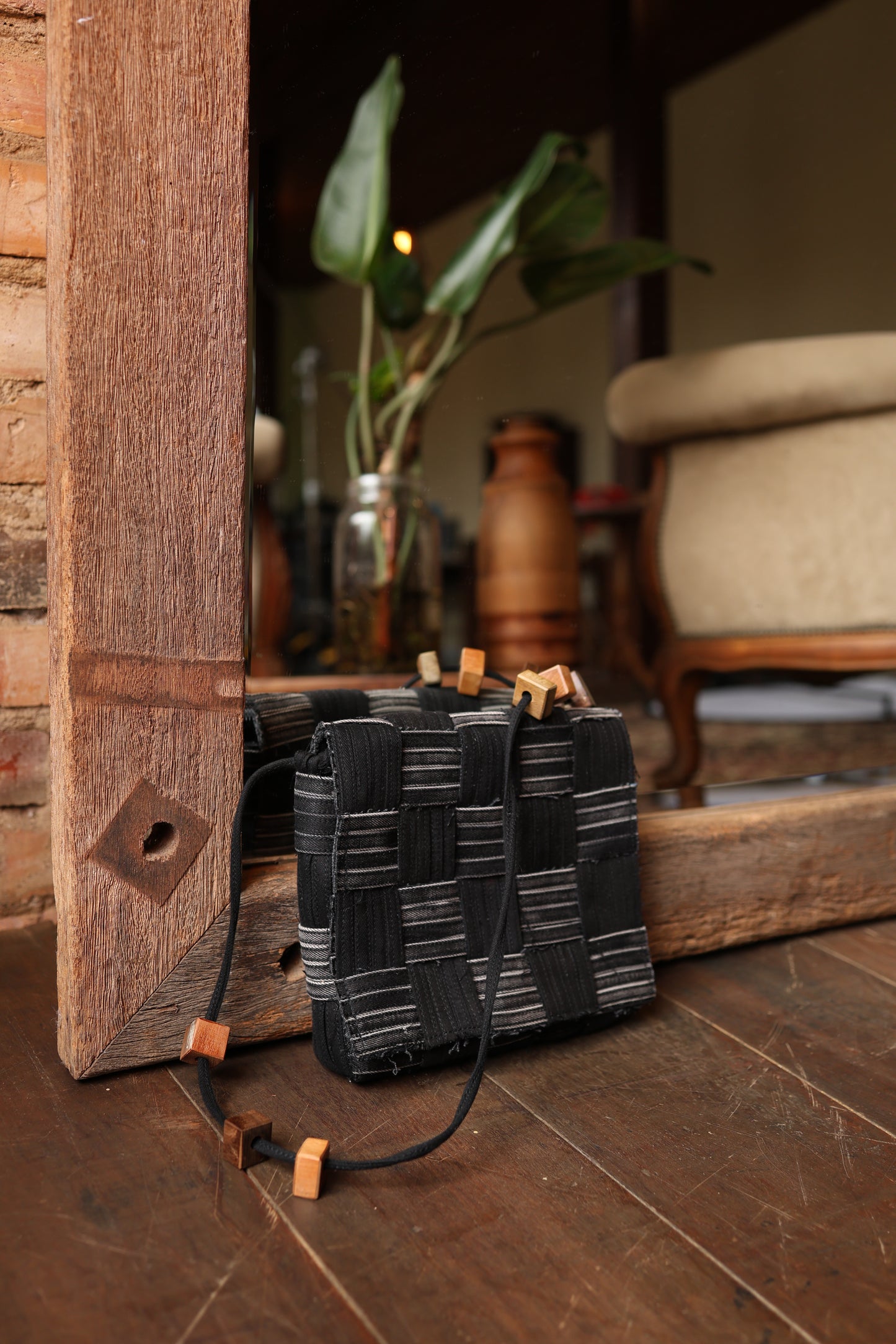 Bolsa Jeans Delicadeza Black Quadrada