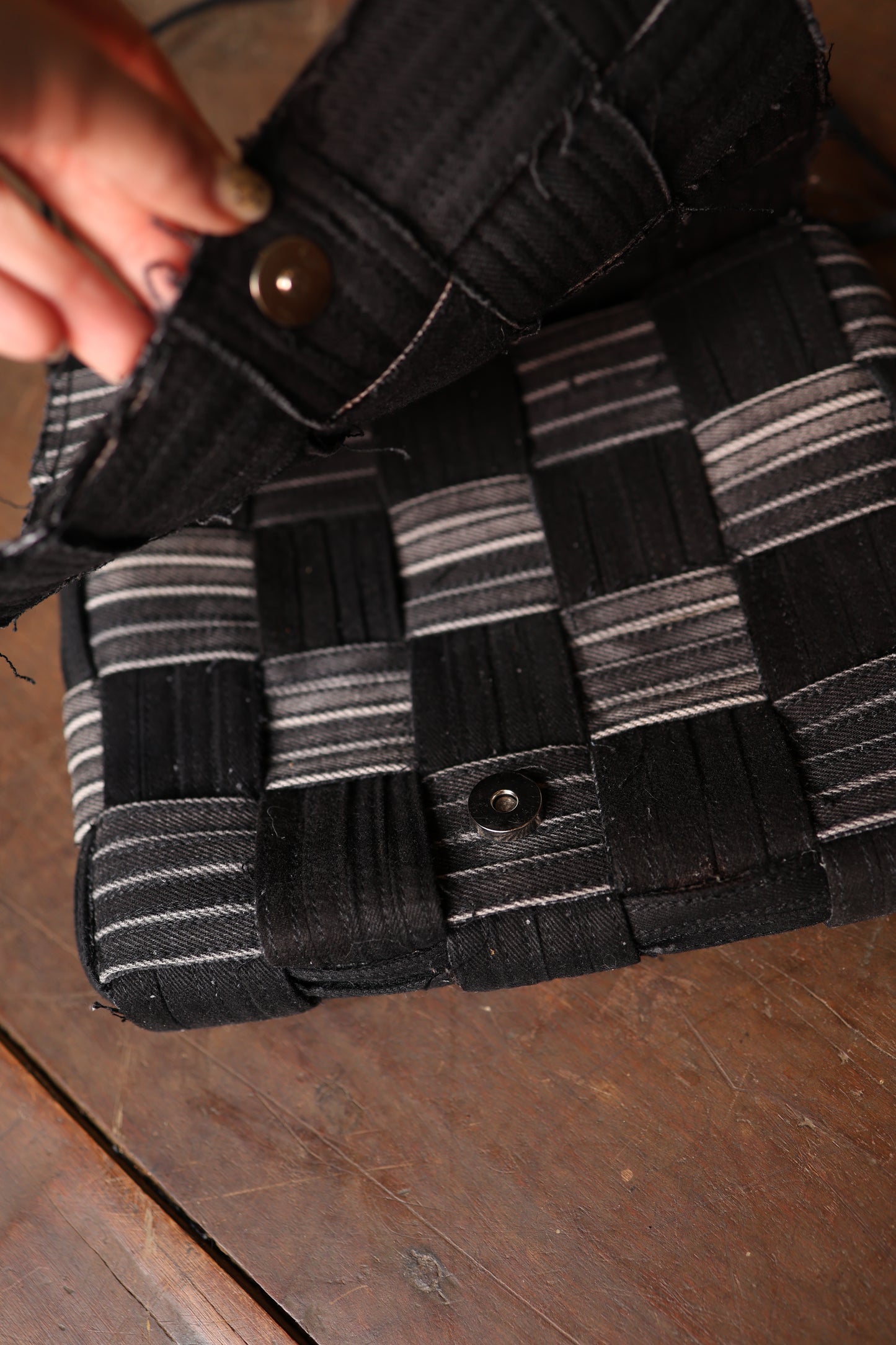 Bolsa Jeans Delicadeza Black Quadrada