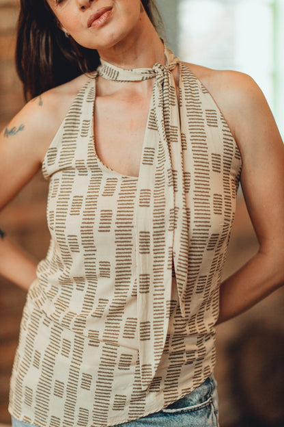 Regata lenço estampada