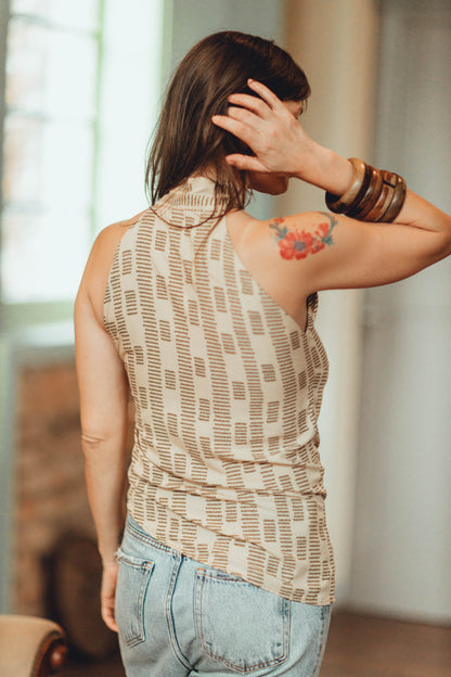 Regata lenço estampada