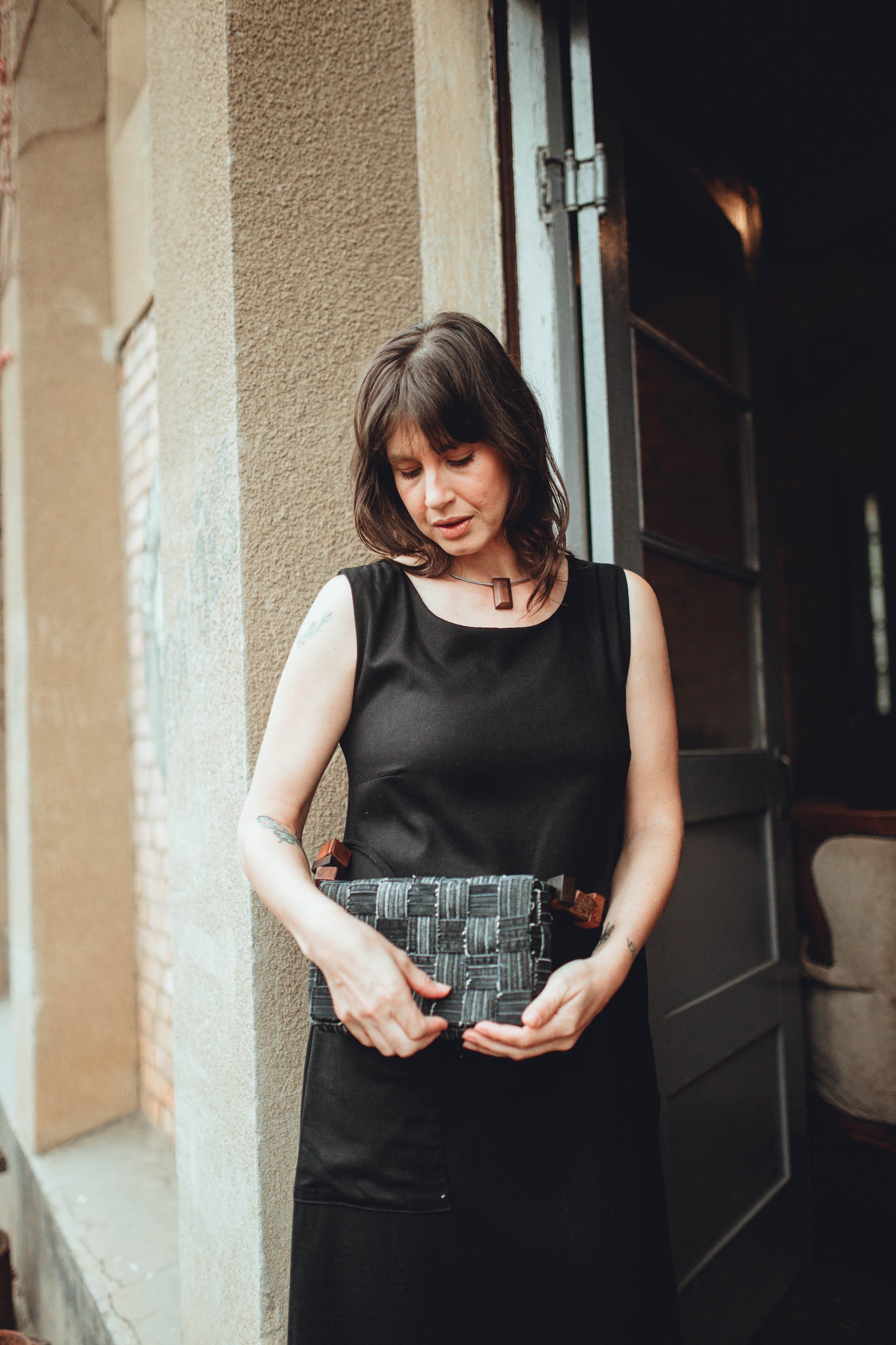 Bolsa Delicadeza retangular black