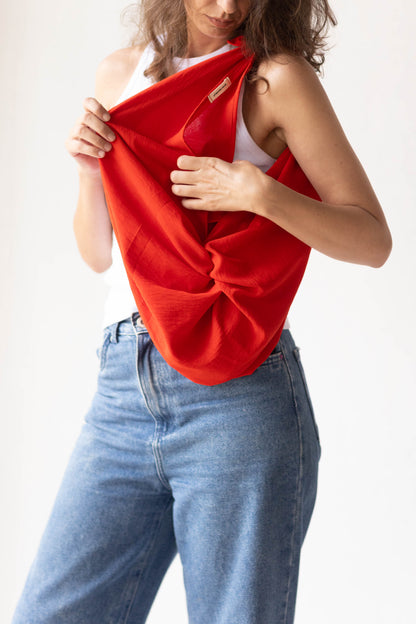 Furoshiki vermelho morango